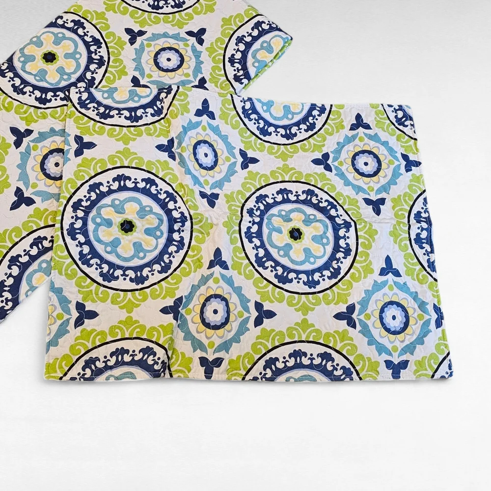 Danesha 2 Piece Twin Coverlet Set Blue Green